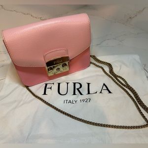 Furla Metropolis Leather Two Way (Shoulder/Clutch) Mini Bag